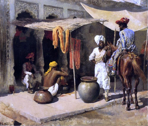  Edwin Lord Weeks Outside an Indian Dye House - Hand Painted Oil Painting