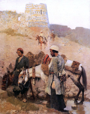  Edwin Lord Weeks Traveling in Persia - Hand Painted Oil Painting