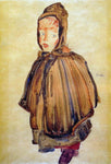  Egon Schiele Girl with Hood - Hand Painted Oil Painting