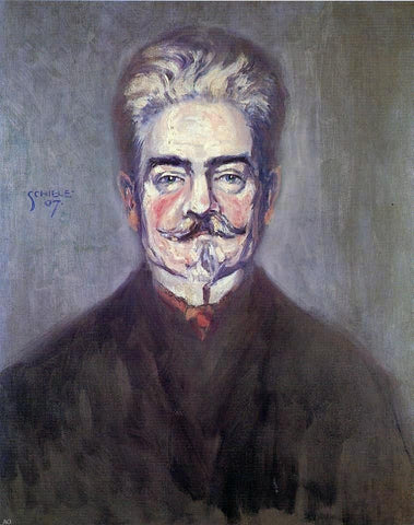  Egon Schiele Portrait of Leopold Czihaczek - Hand Painted Oil Painting