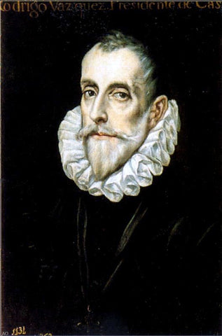  El Greco Portrait of Rodrigo Vazquez - Hand Painted Oil Painting