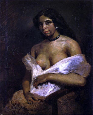  Eugene Delacroix Portrait of Aspasie - Hand Painted Oil Painting