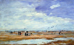  Eugene-Louis Boudin Deauville, the Beach, Low Tide - Hand Painted Oil Painting