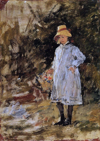  Eugene-Louis Boudin Portrait of a Little Girl - Hand Painted Oil Painting