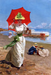  Fabio Cipolla The Red Umbrella - Hand Painted Oil Painting