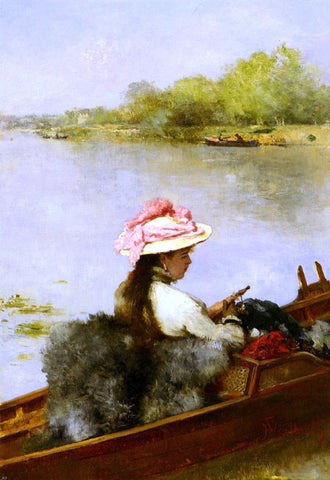  Ferdinand Heilbuth La Promenade Sur Le Lac - Hand Painted Oil Painting