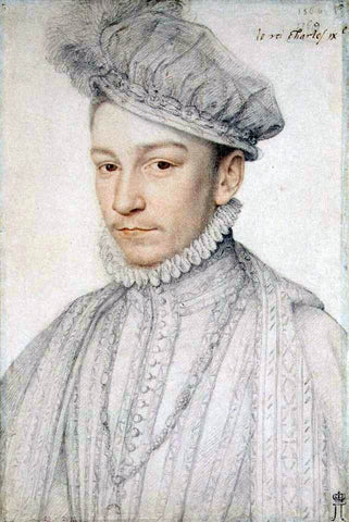  Francois Clouet Portrait of Charles IX - Hand Painted Oil Painting