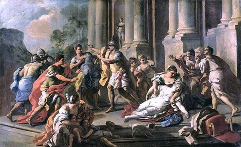  Francesco De Mura Horatius Slaying His Sister After the Defeat of the Curiatii - Hand Painted Oil Painting