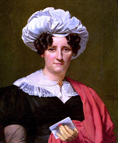  Francois Joseph Navez Portrait of a Lady With A Letter - Hand Painted Oil Painting