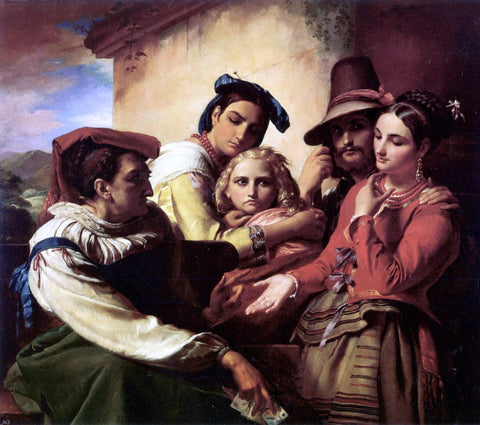  Francois Joseph Navez The Fortune Teller - Hand Painted Oil Painting