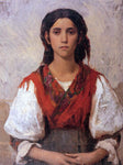  Frank Duveneck Florentine Flower Girl - Hand Painted Oil Painting