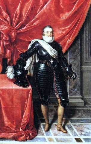  The Younger Frans Pourbus Henry IV, King of France in Armour - Hand Painted Oil Painting