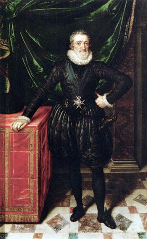  The Younger Frans Pourbus Henry IV, King of France in Black Dress - Hand Painted Oil Painting