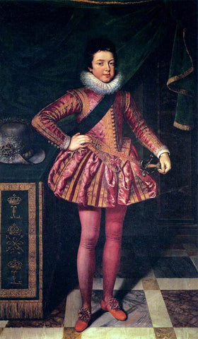  The Younger Frans Pourbus Portrait of Louis XIII of France at Age Ten - Hand Painted Oil Painting