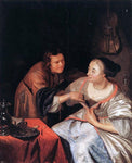 The Elder Frans Van  Mieris Carousing Couple - Hand Painted Oil Painting