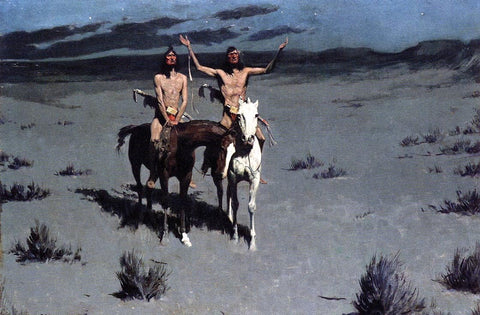  Frederic Remington Pretty Mother of the Night - Hand Painted Oil Painting