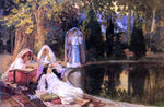  Frederick Arthur Bridgeman In the Garden at Mustapha - Hand Painted Oil Painting