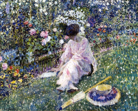  Frederick Carl Frieseke Garden in June - Hand Painted Oil Painting