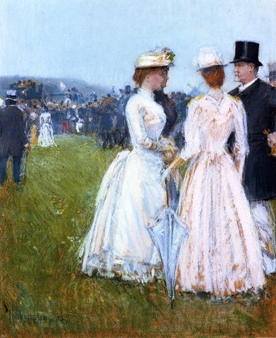  Frederick Childe Hassam At the Grand Prix in Paris - Hand Painted Oil Painting