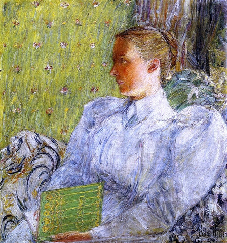  Frederick Childe Hassam Edith Blaney (Mrs. Dwight Blaney) - Hand Painted Oil Painting