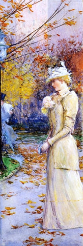 Frederick Childe Hassam Indian Summer in Madison Square - Hand Painted Oil Painting