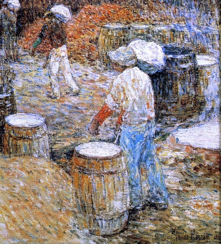  Frederick Childe Hassam New York Hod Carriers - Hand Painted Oil Painting