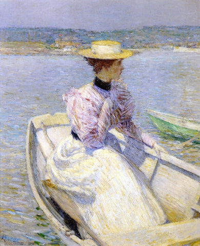  Frederick Childe Hassam The White Dory - Hand Painted Oil Painting