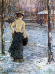  Frederick Childe Hassam Winter, Central Park - Hand Painted Oil Painting