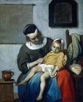  Gabriel Metsu The Sick Child - Hand Painted Oil Painting