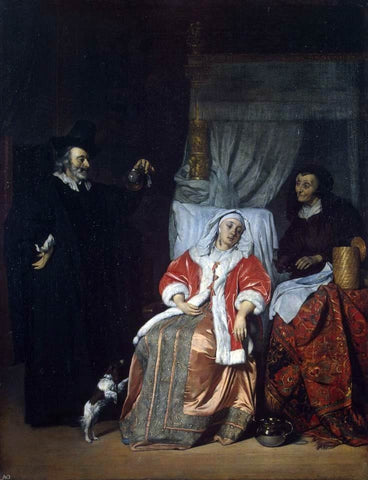  Gabriel Metsu Visit of the Physician - Hand Painted Oil Painting