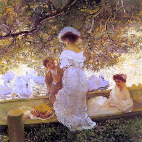  Gaston De Latouche The Boating Party - Hand Painted Oil Painting