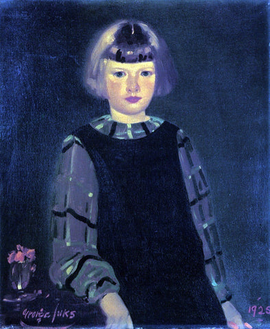  George Luks Portrait of Miss Ruth Breslin - Hand Painted Oil Painting