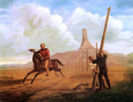  George M Ottinger The Last Ride of the Pony Express of 1861 - Hand Painted Oil Painting
