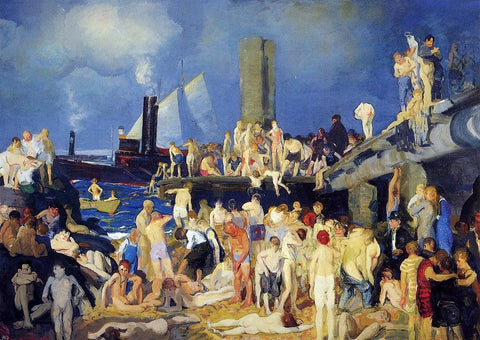  George Wesley Bellows Riverfront, No. 1 - Hand Painted Oil Painting