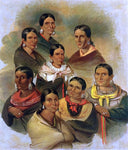  George Winter Eight Potawatomi Women - Hand Painted Oil Painting