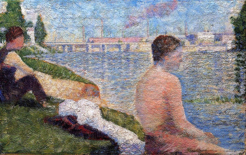  Georges Seurat Seated Bather - Hand Painted Oil Painting