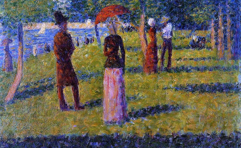  Georges Seurat The Rope-Colored Skirt - Hand Painted Oil Painting