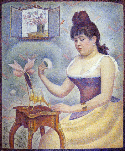  Georges Seurat Young Woman Powdering Herself - Hand Painted Oil Painting