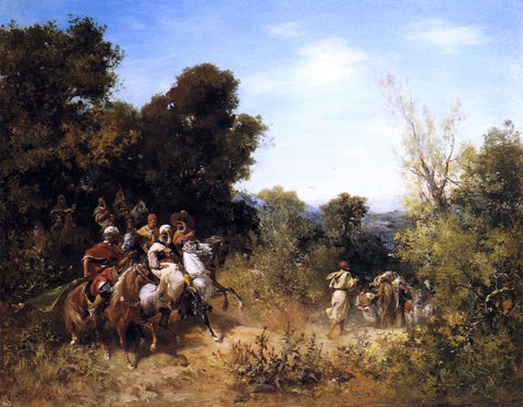  Georges Washington Arab Horsemen - Hand Painted Oil Painting