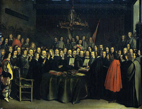  Gerard Ter Borch The Ratification of the Treaty of Munster, 15 May 1648 - Hand Painted Oil Painting