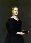  Giacomo Ceruti Portrait of Donna Alba Regina del Ferro - three quarter length in a black dress holding a book - Hand Painted Oil Painting