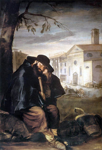  Giacomo Ceruti Sleeping Pilgrim - Hand Painted Oil Painting