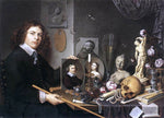  Giovanni Baglione Self-Portrait With Vanitas Symbols - Hand Painted Oil Painting