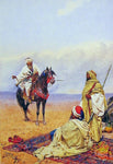  Giulio Rosati A Horseman Stopping at a Bedouin Camp - Hand Painted Oil Painting