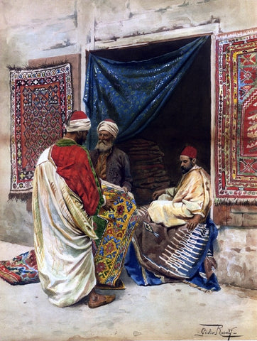  Giulio Rosati The Carpet Merchant - Hand Painted Oil Painting