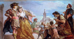  Giuseppe Cades The Meeting of Gautier, Count of Antwerp, and his Daughter, Violante - Hand Painted Oil Painting