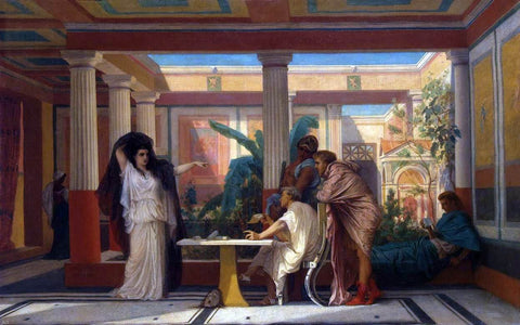  Gustave Rodolphe Boulanger Theatrical Rehearsal in the House of an Ancient Rome Poet - Hand Painted Oil Painting