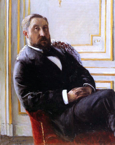  Gustave Caillebotte Portrait of Jules Richemont - Hand Painted Oil Painting