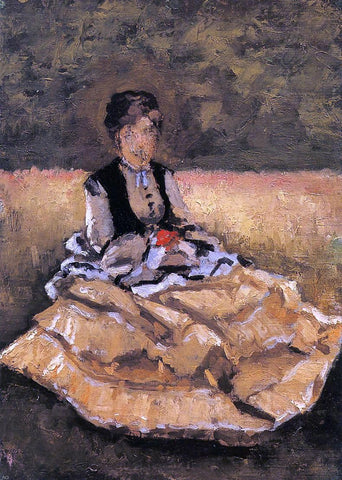  Gustave Caillebotte Woman Seated on the Grass (fragment) - Hand Painted Oil Painting