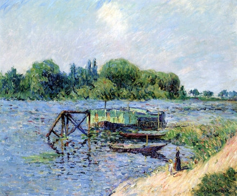  Gustave Loiseau Laundry on the Seine at Herblay - Hand Painted Oil Painting